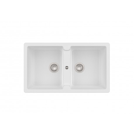 Fregadero de dos cubetas de QUARZEX® BERGEN - ROCA	