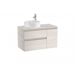 Mueble base de dos cajones para lavabo de sobre encimera izquierda THE GAP - ROCA