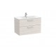 UNIK -  Mueble base 2 cajones + lavabo - ROCA 