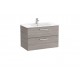 UNIK -  Mueble base 2 cajones + lavabo - ROCA 