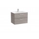 UNIK -  Mueble base 2 cajones + lavabo - ROCA 