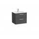 UNIK -  Mueble base 2 cajones + lavabo - ROCA 