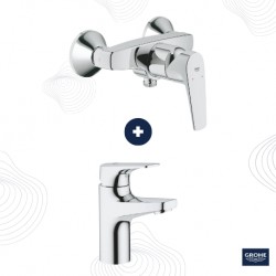 Pack grifo de ducha + lavabo BAUFLOW - GROHE