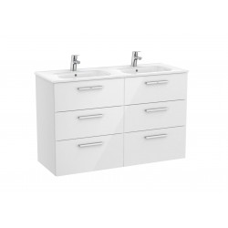 UNIK FAMILY - Mueble base con seis cajones y lavabo doble - ROCA