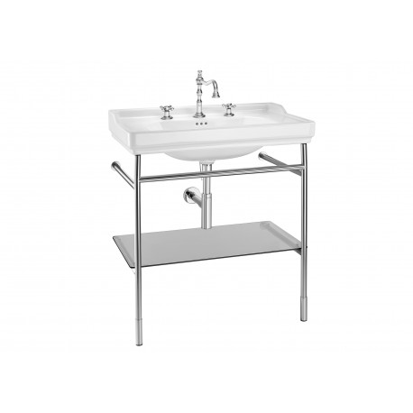 Unik (mueble base con repisa de cristal y lavabo 3 orificios) CARMEN - ROCA