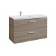 Unik mueble base con dos cajones y lavabo PRISMA - ROCA