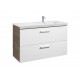 Unik mueble base con dos cajones y lavabo PRISMA - ROCA