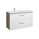 Unik mueble base con dos cajones y lavabo PRISMA - ROCA