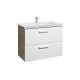 Unik mueble con dos cajones + lavabo PRISMA - ROCA