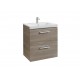 Unik mueble con dos cajones + lavabo PRISMA - ROCA