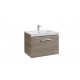 Unik mueble con un cajón + lavabo PRISMA - ROCA