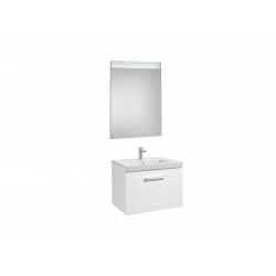 Conjunto de mueble con un cajón, lavabo y espejo LED PRISMA - ROCA