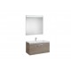 Conjunto de mueble con un cajón, lavabo y espejo LED PRISMA - ROCA
