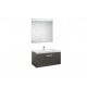 Conjunto de mueble con un cajón, lavabo y espejo LED PRISMA - ROCA