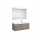 Conjunto de mueble con un cajón, lavabo y espejo LED PRISMA (900 Y 1100) - ROCA