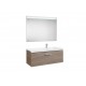 Conjunto de mueble con un cajón, lavabo y espejo LED PRISMA (900 Y 1100) - ROCA