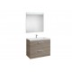 Conjunto de mueble (2 cajones), lavabo y espejo LED PRISMA - ROCA