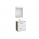 Conjunto de mueble (2 cajones), lavabo y espejo LED PRISMA - ROCA