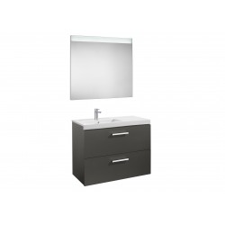 Conjunto de mueble con 2 cajones, lavabo y espejo con luz LED PRISMA - ROCA