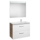 Conjunto de mueble con 2 cajones, lavabo y espejo con luz LED PRISMA - ROCA