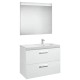 Conjunto de mueble con 2 cajones, lavabo y espejo con luz LED PRISMA - ROCA