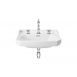 Lavabo de porcelana mural para pedestal con 3 orificios CARMEN - ROCA