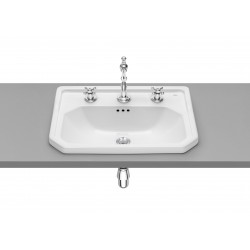 Lavabo de porcelana de encimera con 3 orificios CARMEN - ROCA