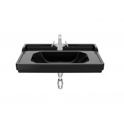 Lavabo de porcelana mural para pedestal (negro) - ROCA 