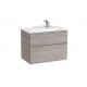 Conjunto mueble 2 cajones + lavabo FINECERAMIC® Beyond  800 mm - ROCA