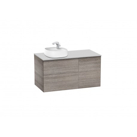Mueble de baño roble + encimera de cuarzo BEYOND - ROCA