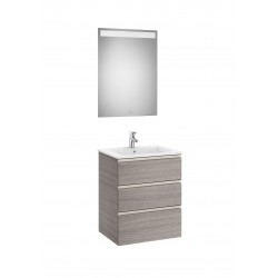 Conjunto de mueble 3 cajones, lavabo y espejo con LED THE GAP - ROCA