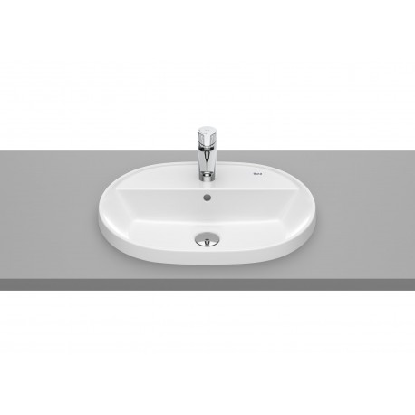 Lavabo de encimera con orificio para grifería ROUND THE GAP - ROCA