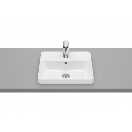 Lavabo para encimera con orificio para grifo SQUARE THE GAP - ROCA