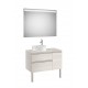 Pack mueble de 2 cajones para lavabo sobre encimera y espejo LED THE GAP - ROCA