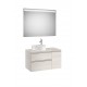 Pack mueble de 2 cajones para lavabo sobre encimera y espejo LED THE GAP - ROCA