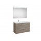 Pack mueble base con 2 cajones, lavabo y espejo LED PRISMA - ROCA