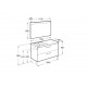 Pack mueble base con 2 cajones, lavabo y espejo LED PRISMA - ROCA