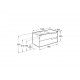 Pack mueble base de 2 cajones + lavabo ALEYDA - ROCA