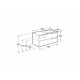 Pack mueble base de 2 cajones + lavabo ALEYDA - ROCA