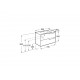Pack Unik mueble base compacto de dos cajones + lavabo ALEYDA - ROCA