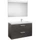 Pack mueble base con 2 cajones, lavabo y espejo LED PRISMA - ROCA