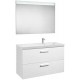 Pack mueble base con 2 cajones, lavabo y espejo LED PRISMA - ROCA