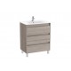 Pack Unik mueble de 3 cajones + lavabo TENET - ROCA