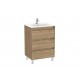 Pack Unik mueble de 3 cajones + lavabo TENET - ROCA