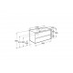 Pack Unik mueble de 2 cajones + lavabo TENET - ROCA