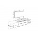 Pack mueble base de 4 cajones para dos lavabos y espejo LED THE GAP - ROCA