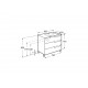 Pack Unik mueble de 3 cajones + lavabo a la derecha ALEYDA - ROCA