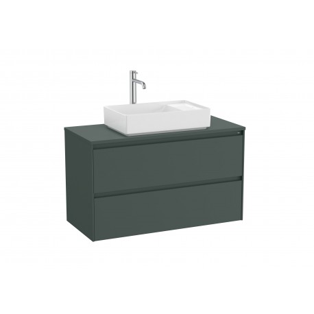 Mueble base de dos cajones para lavabo sobre encimera ONA - ROCA