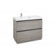 Pack Unik mueble base de 2 cajones + lavabo LANDER - ROCA