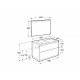 Pack Unik mueble base de 2 cajones + lavabo LANDER - ROCA